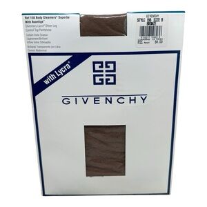 GIVENCHY Body Gleamers Shimmery Lycra Control Top Pantyhose Bronze 156 Size B